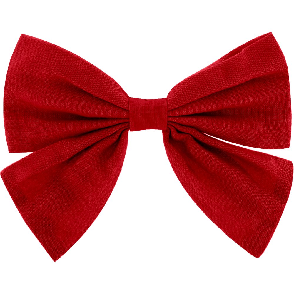Bow tie hair slide red