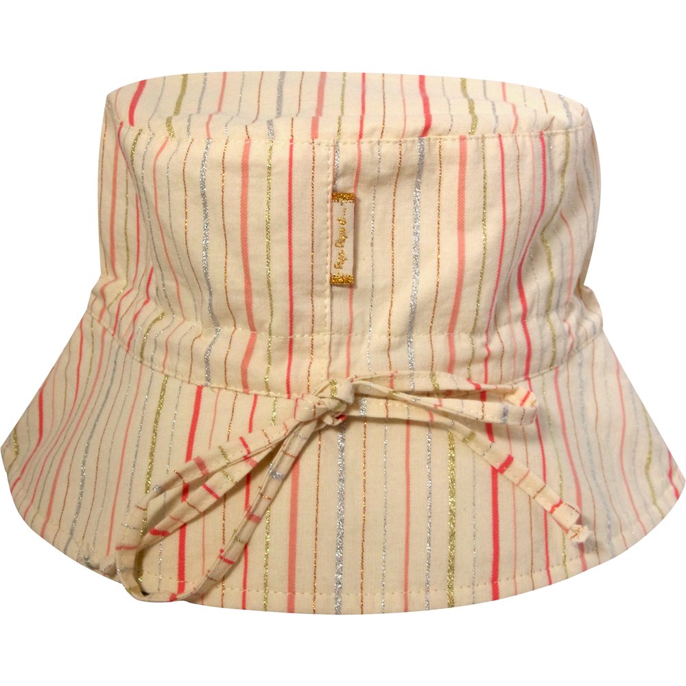 Sun hat adjustable-size T2 silver pink striped