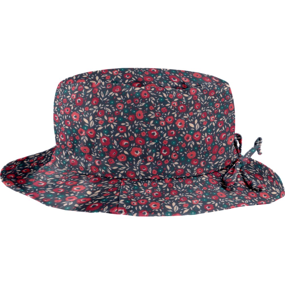 Rain hat adjustable-size 2  camelias rubis
