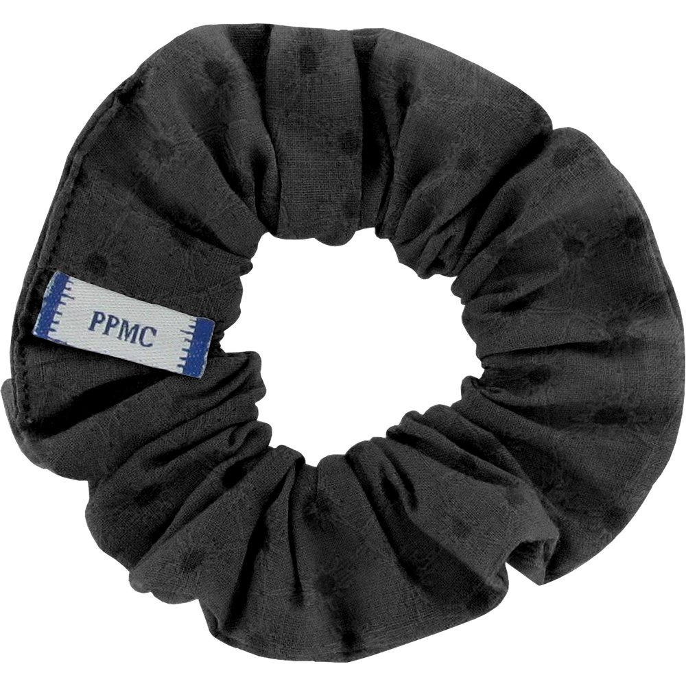 Small scrunchie broderie anglaise noire