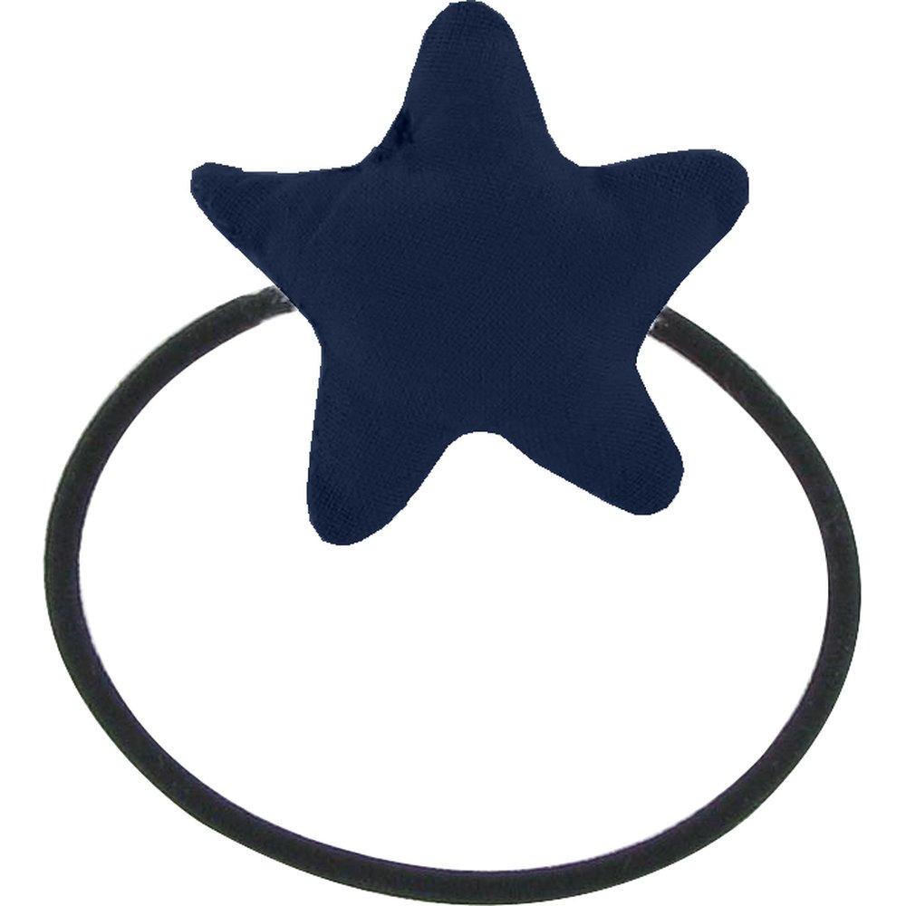 Pony-tail elastic hair star navy blue
