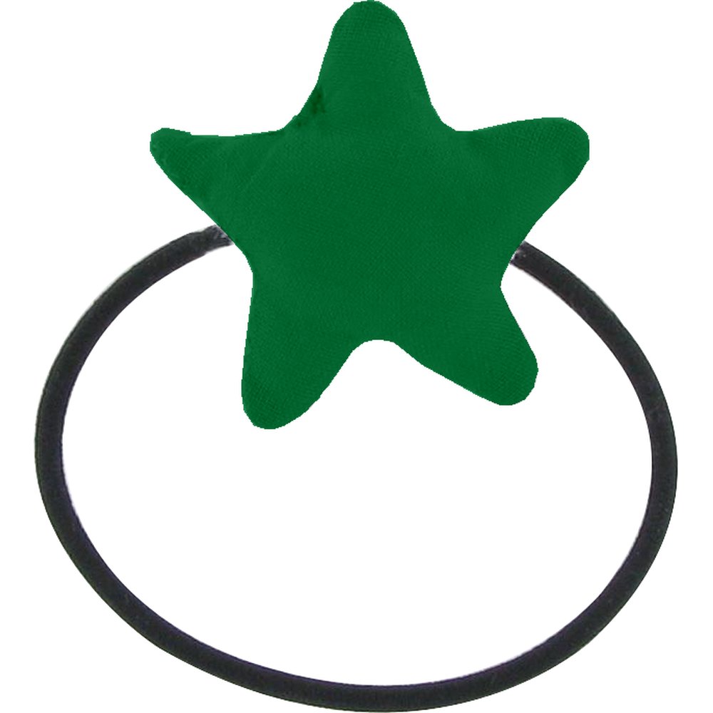 Pony-tail elastic hair star bright green