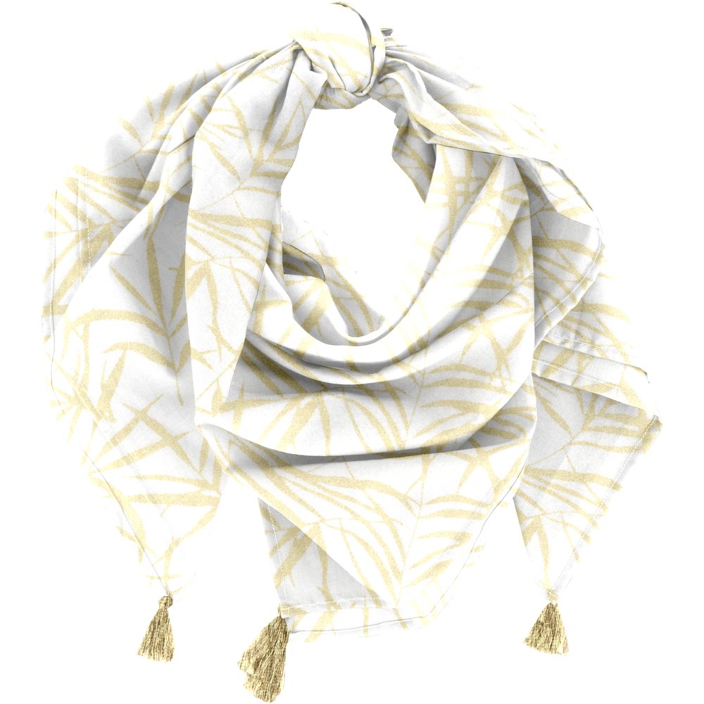Pom pom scarf ramage gold