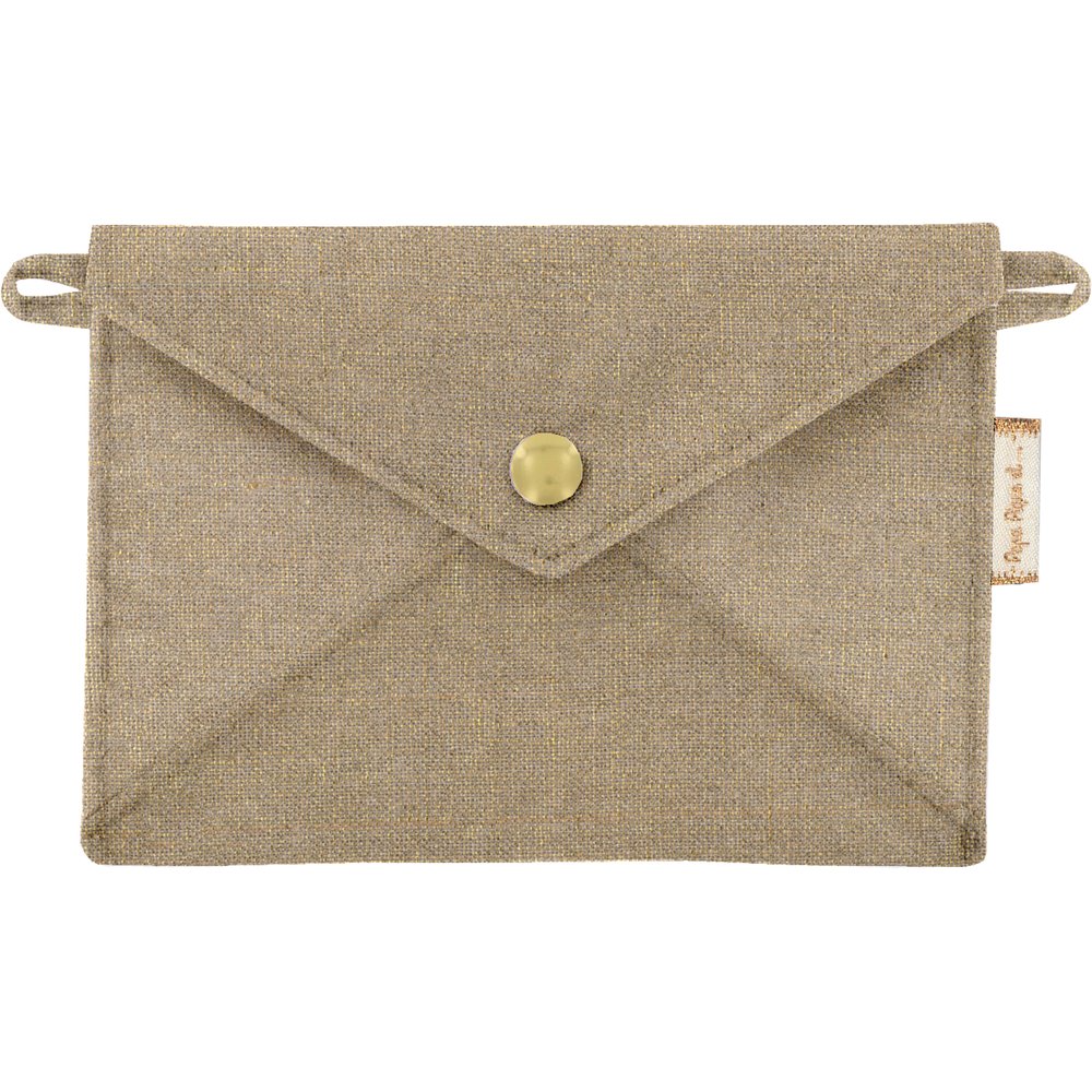 Little envelope clutch golden linen