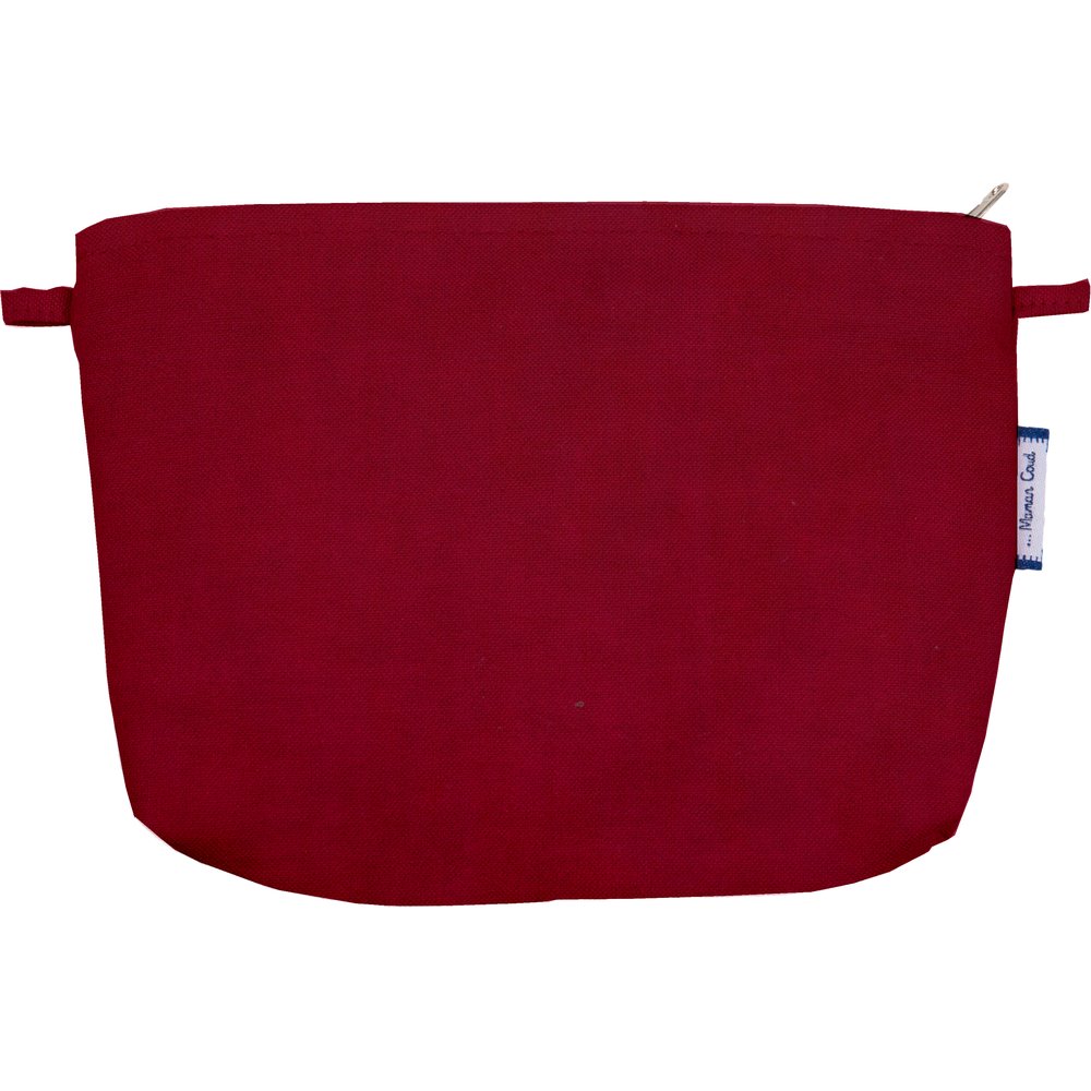Pochette tissu  velours rouge
