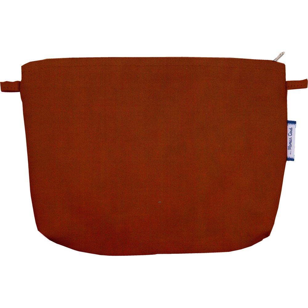 Coton clutch bag terracotta velvet