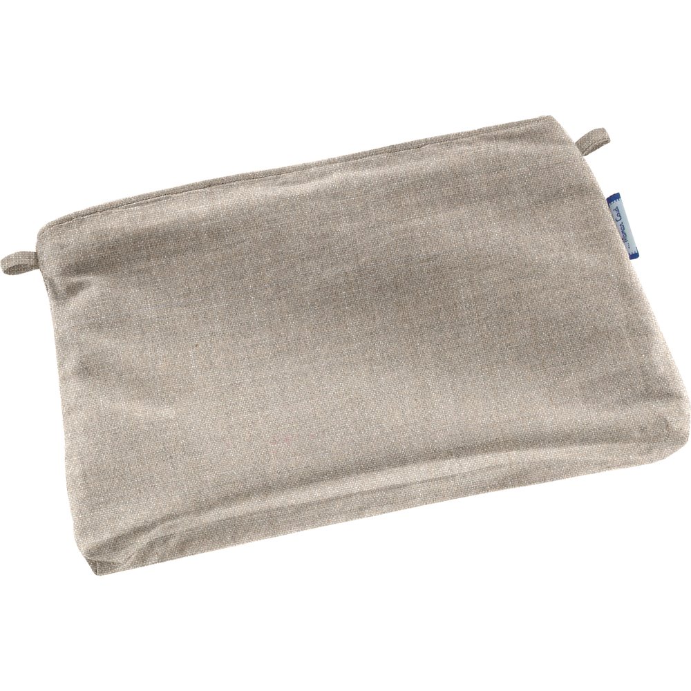 Tiny coton clutch bag silver linen