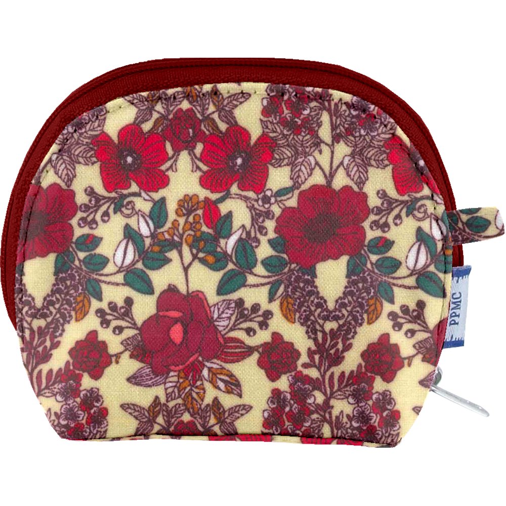 gusset coin purse poppy
