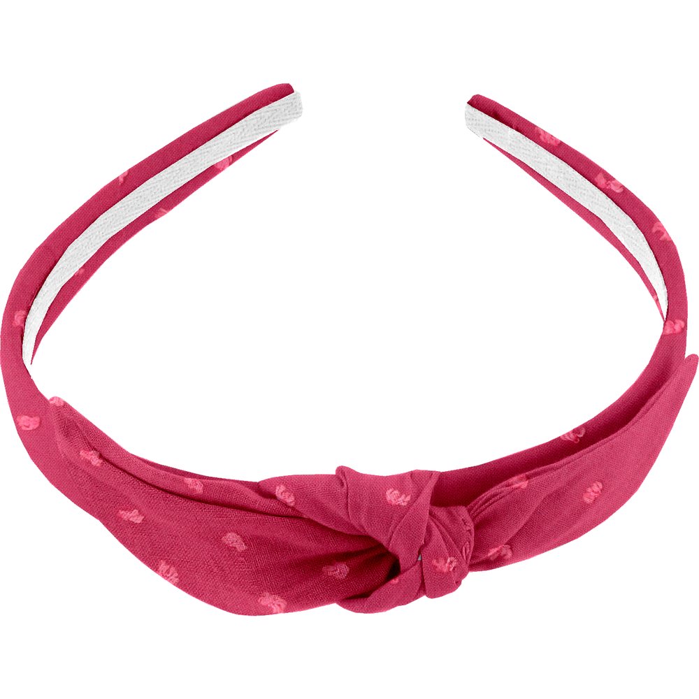 bow headband plumetis rose fuchsia