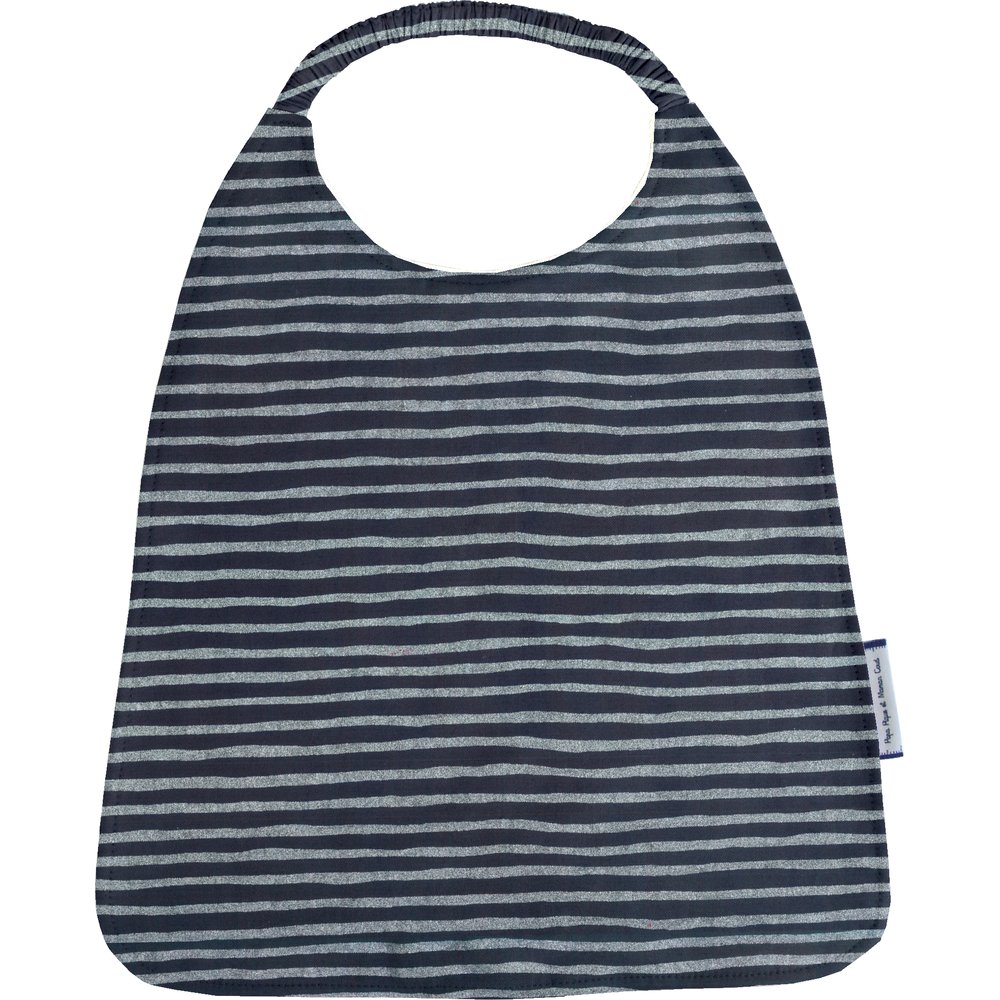 Elastic napkin child striped silver dark blue