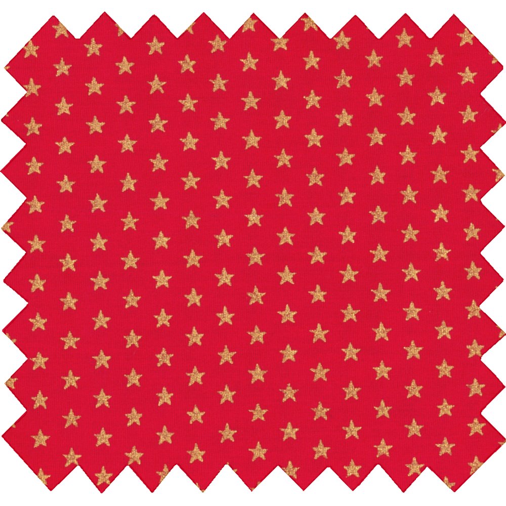 Cotton fabric etoile or rouge