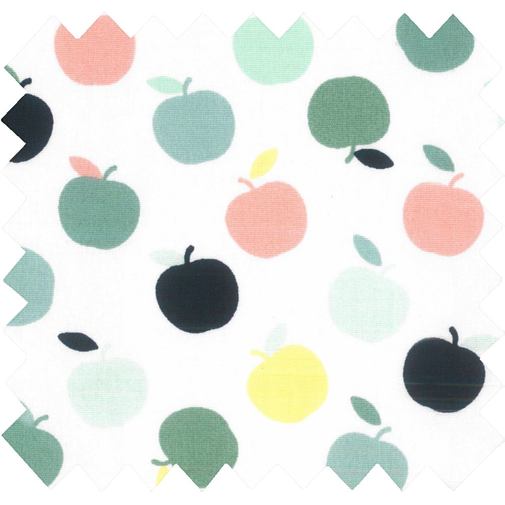 Cotton fabric green apples ex1099