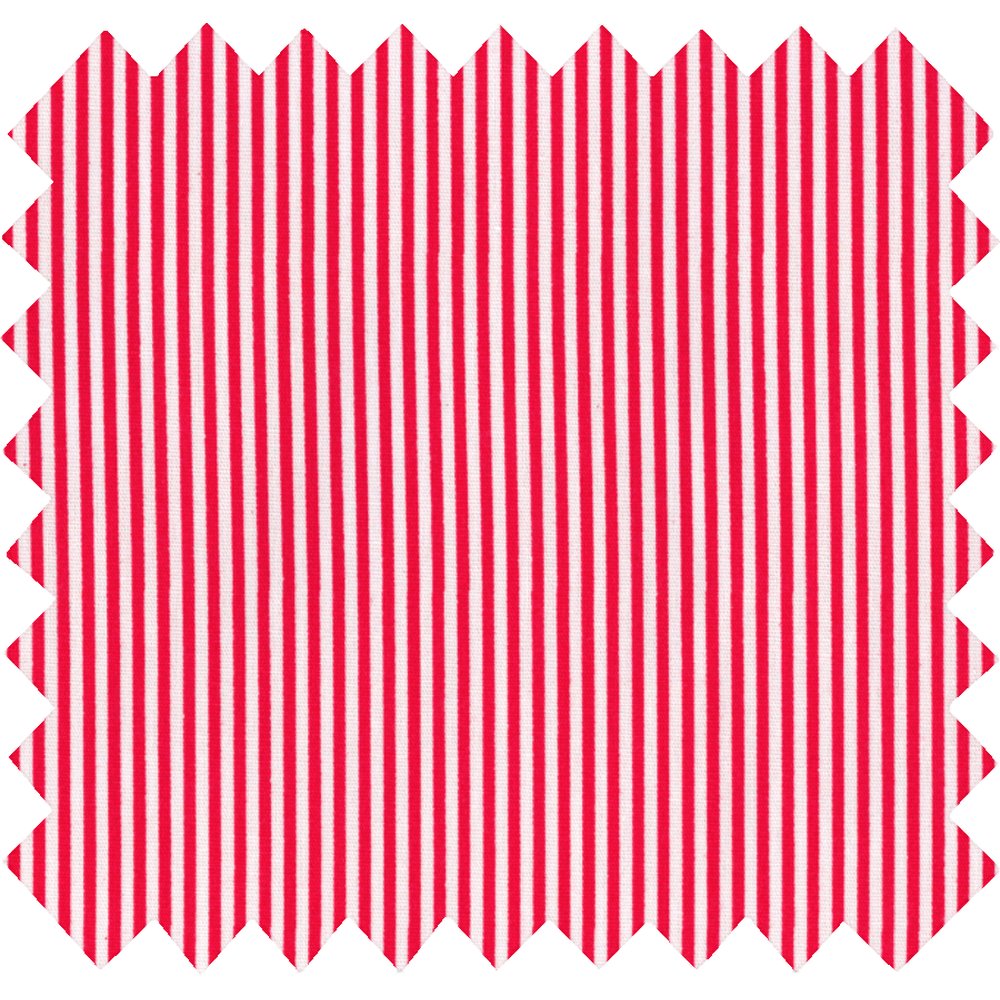 Tissu coton au mètre ex2225 mini rayures rouges