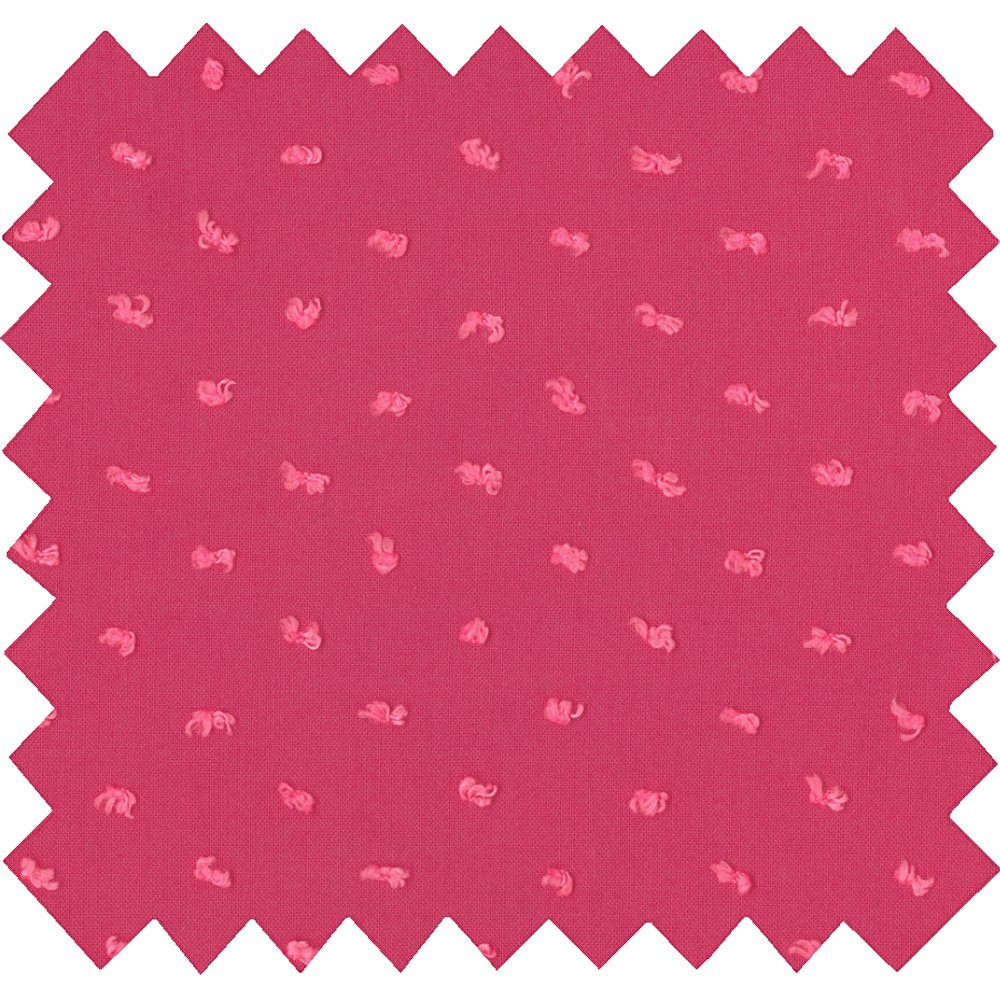Tissu coton au mètre plumetis rose fuchsia