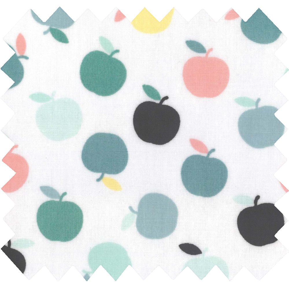Coated fabric green apples ex1099